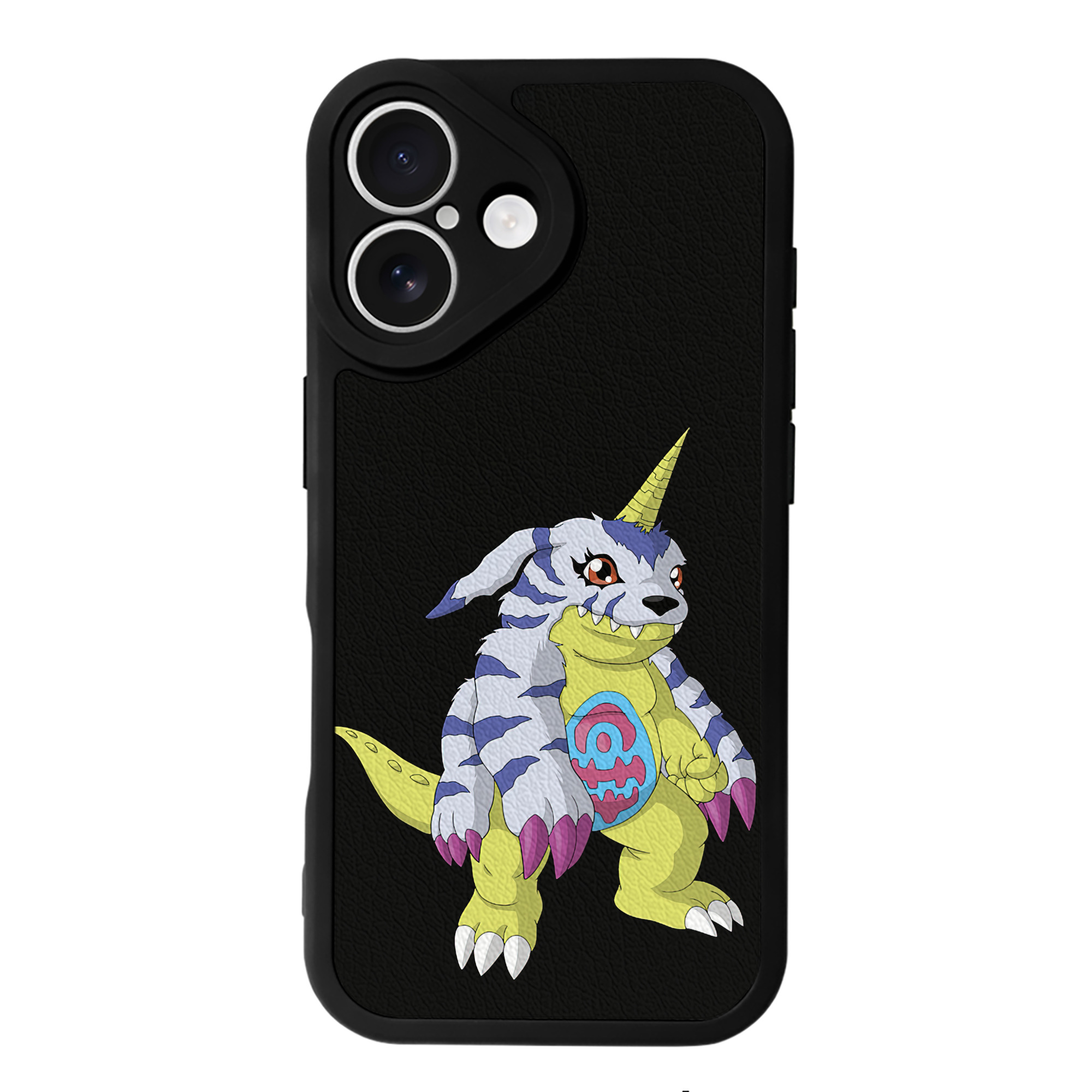 （画像用） Digimon デジタルモンスター/デジモン 【iPhone 16シリーズ対応】シリコンスマホケース（レザー調） 材質：シリコン